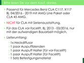 Heckdiffusor + Schwarz Auspuffblende für Mercedes Benz CLA C117 X117 W117 AMG Line CLA45 2016-2019 di9
